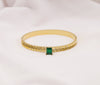 Emerald statement bracelet