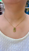 Multicolour Stone Pendant with Italian Chain