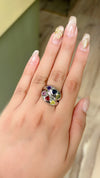 Rainbow heart ring