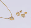 Dainty heart Pendant Set