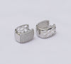 Silver Luxe Hoops